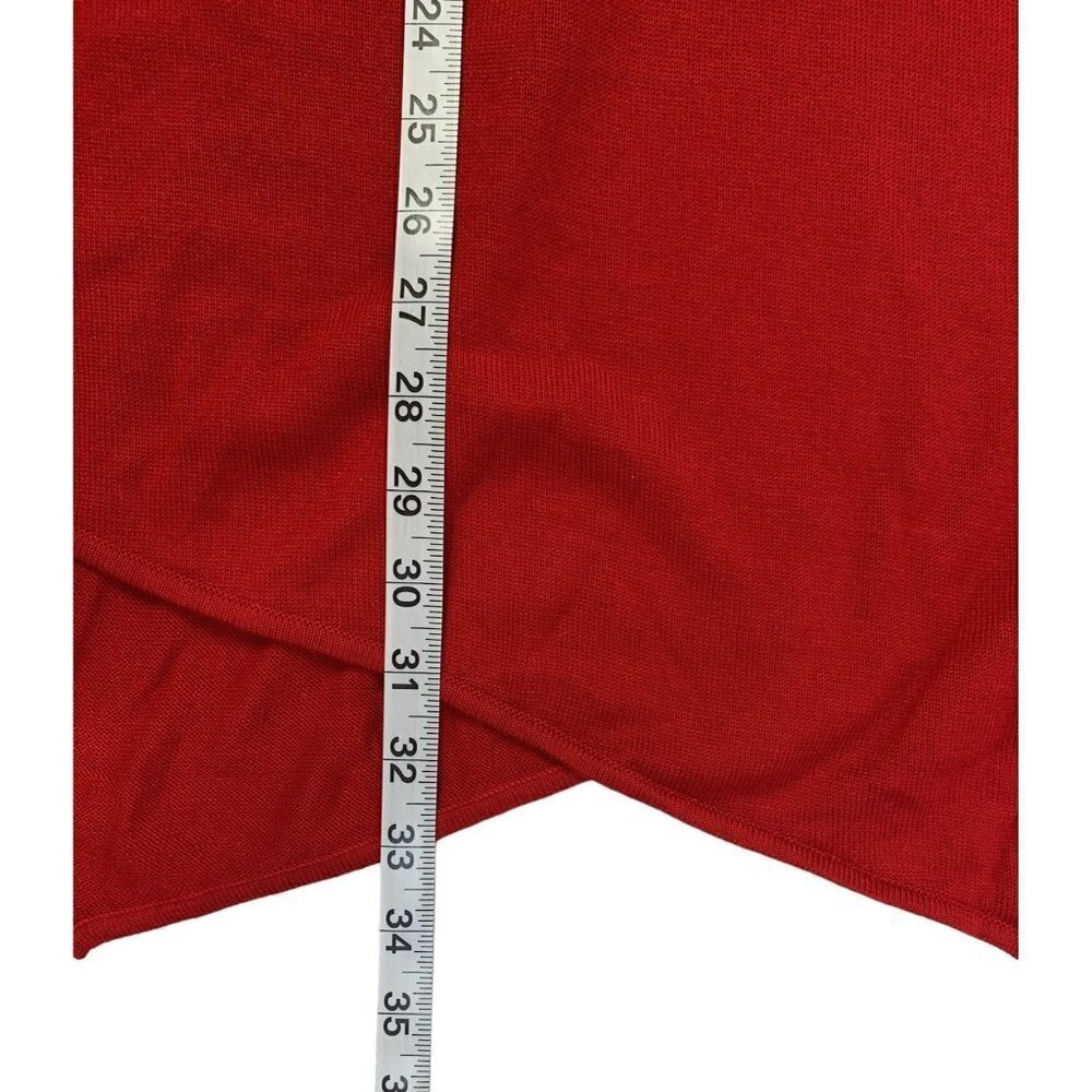 Chelsea & Theodore Women's Jeweled Neck Red Sweater - Picture 6 of 6